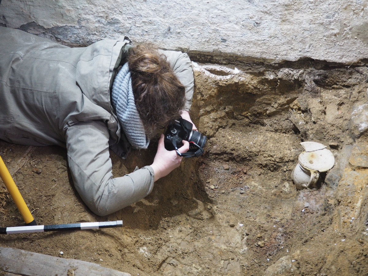 archäologische Ausgrabungen im Ackerbürgerhaus durch die Universität zu Bamberg